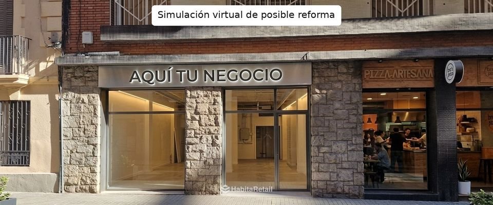 Simulación virtual de posible reforma de la fachada. No es el estado actual.