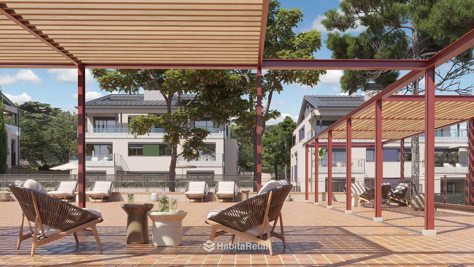 Solárium con pérgola