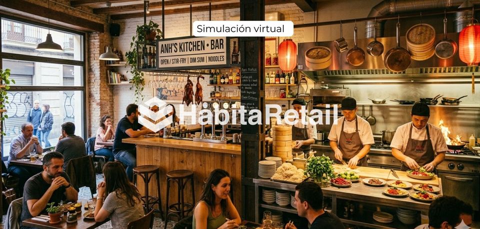 Imagen orientativa creada con IA: cocina abierta