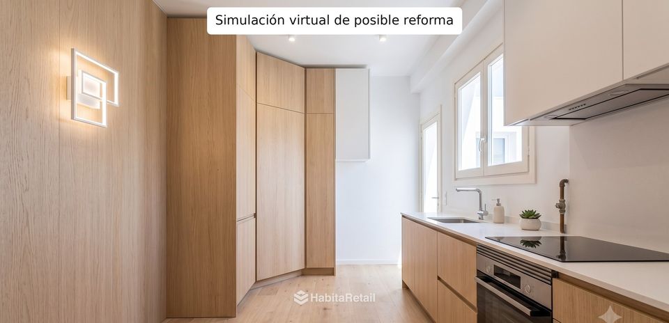Simulación virtual de posible reforma: cocina