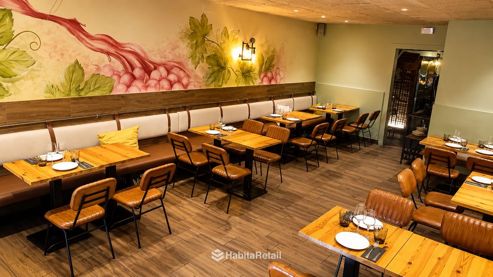 Comedor con mural
