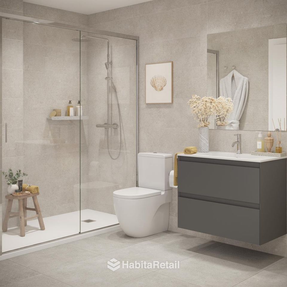 Baño principal con ducha