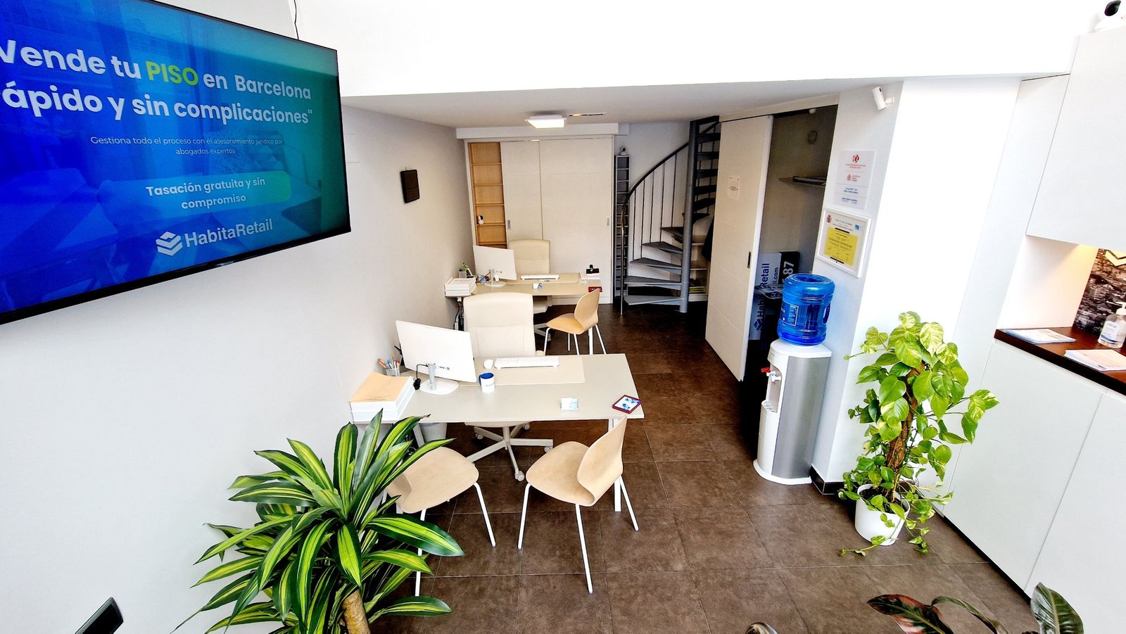 Interior de l'oficina d'HabitaRetail a Via Augusta, Barcelona